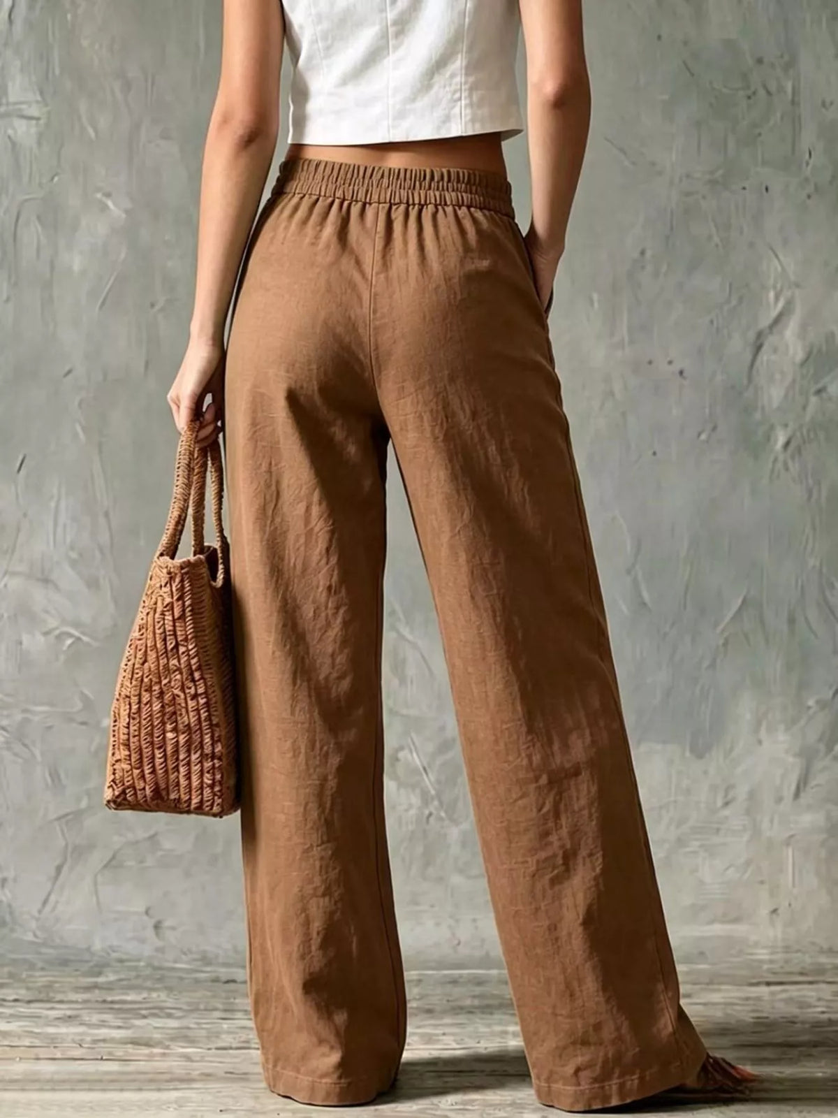 Wide Leg Pants with Pockets, view 16