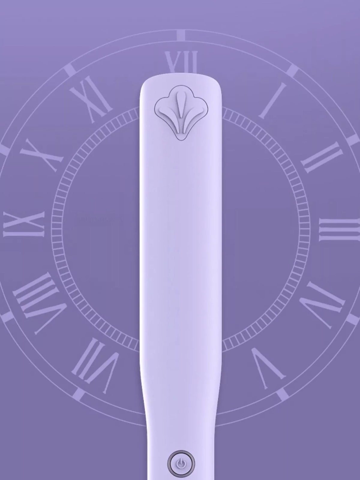 Purple flat iron handle detail