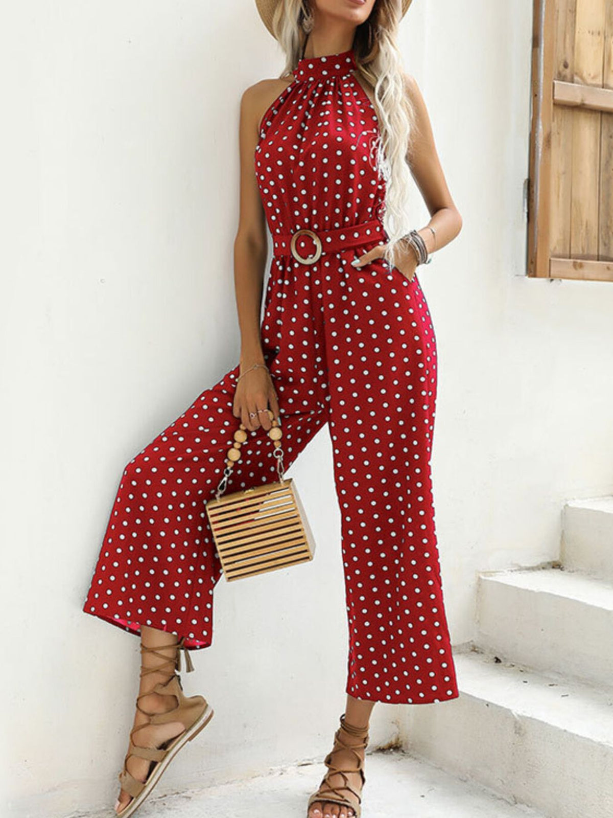Side profile showing the wide leg silhouette