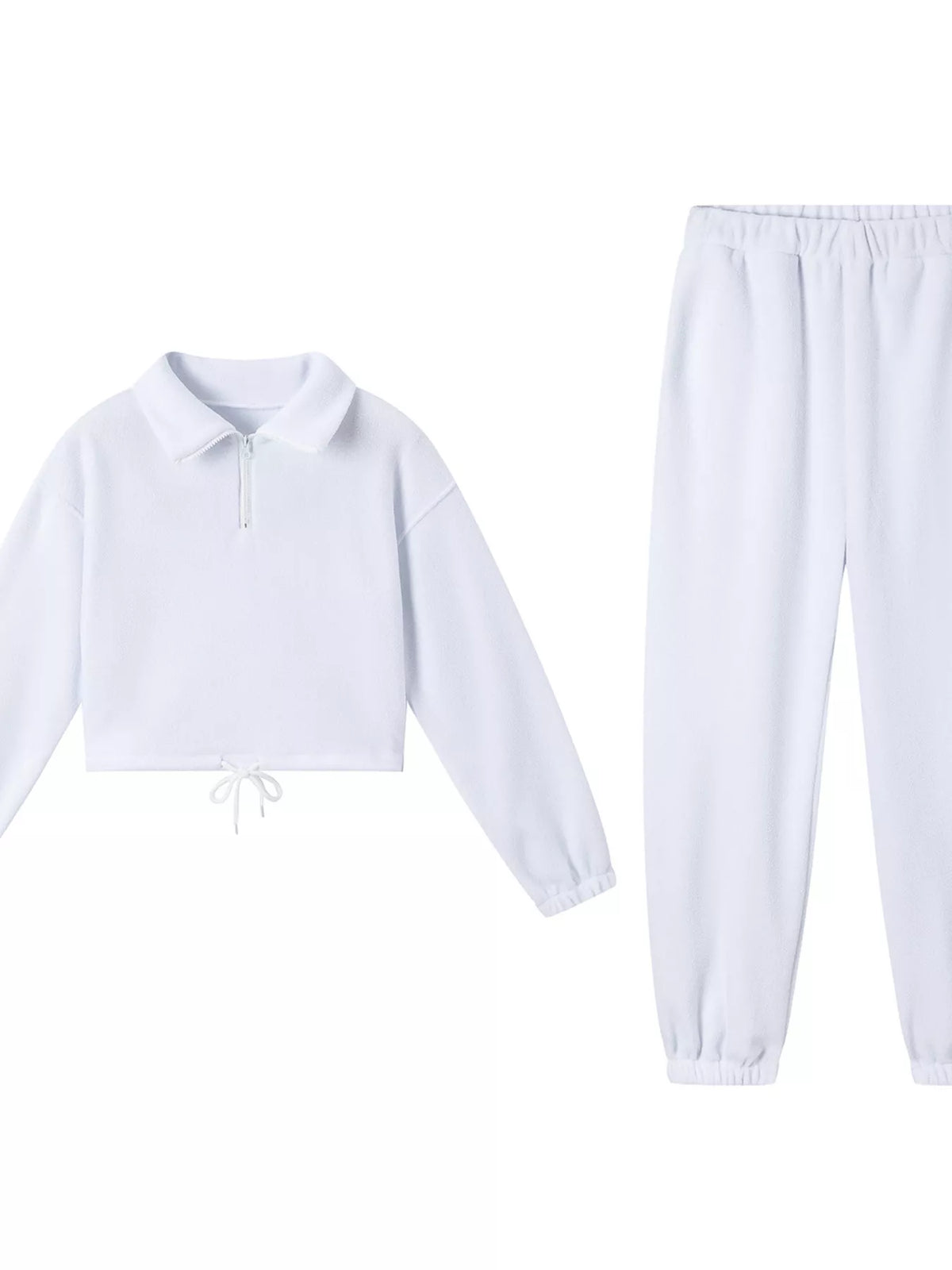 Quarter zip pullover neckline detail