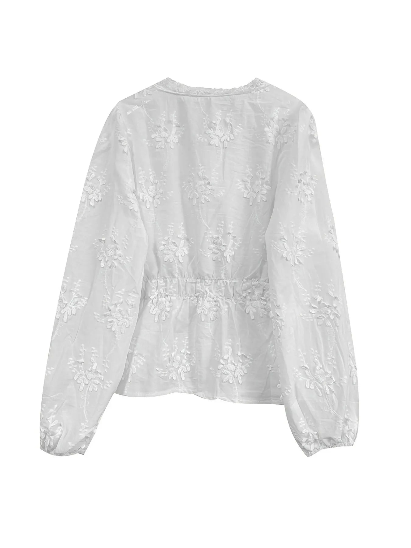 Lace Detail Button Up Shirt - Fashorio