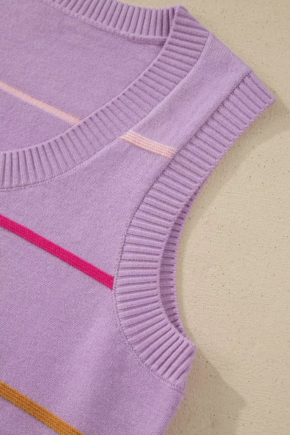Knit sweater tank top worn view