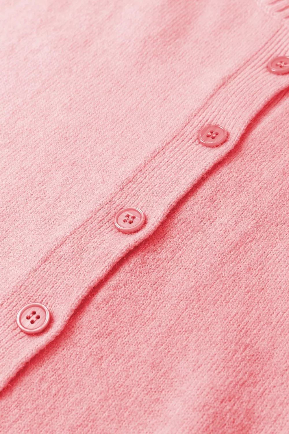 Womens boxy button down cardigan back