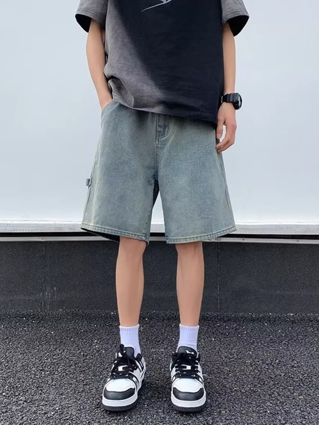Men's Full Size Relaxed Fit Denim Shorts Plus Size - Fashorio