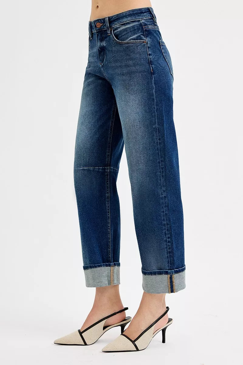 RISEN slouchy barrel jeans back view
