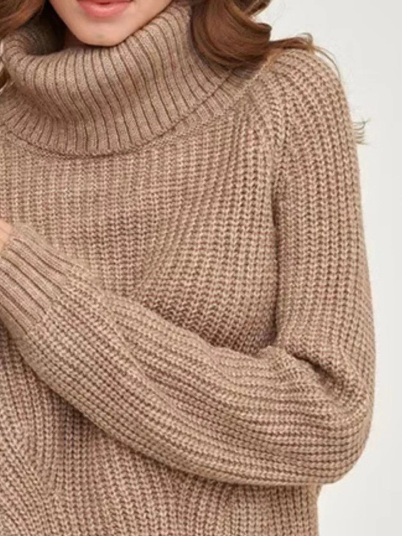 Turtleneck Long Sleeve Sweater - Fashorio