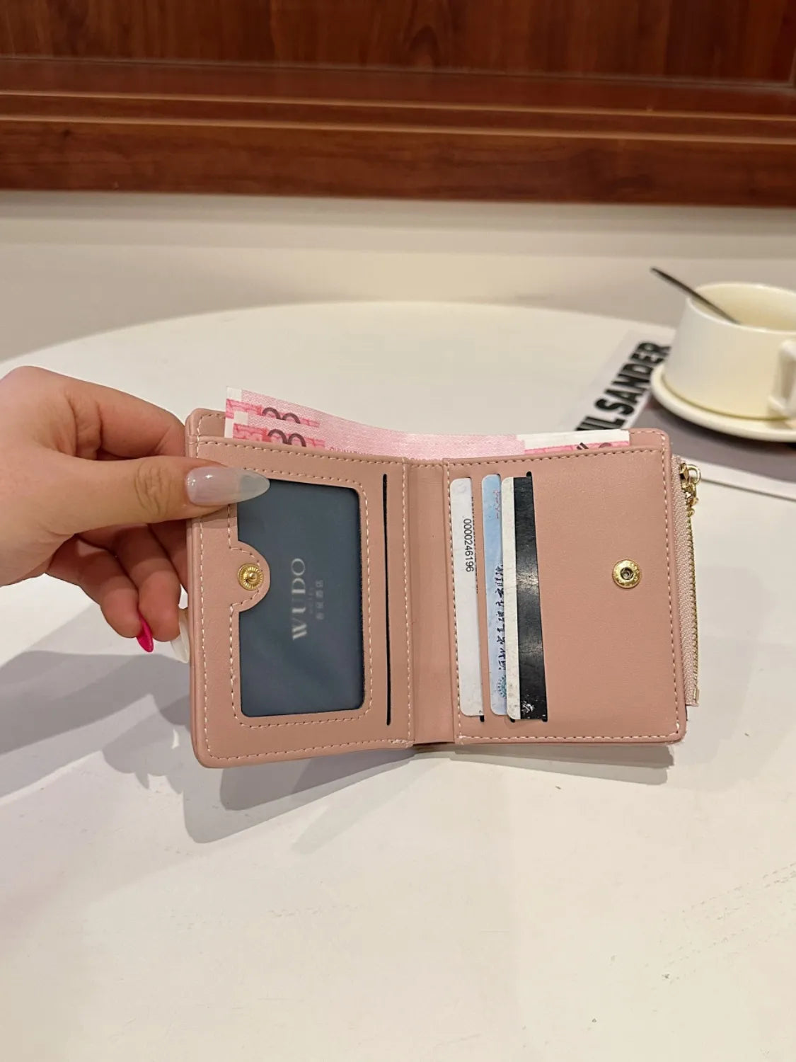 PU Leather Color Block Wallet - Fashorio