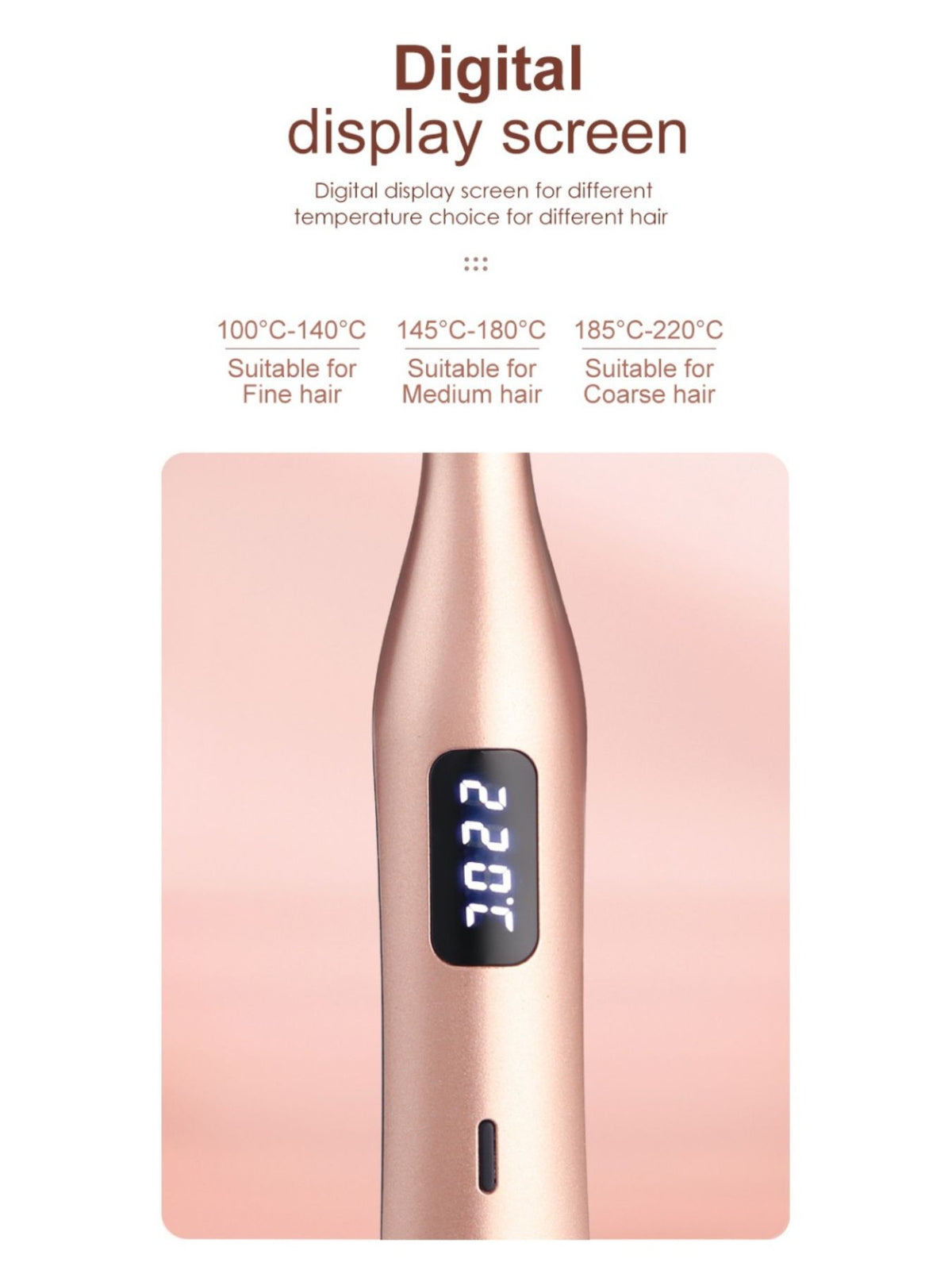 Hair straightener in black