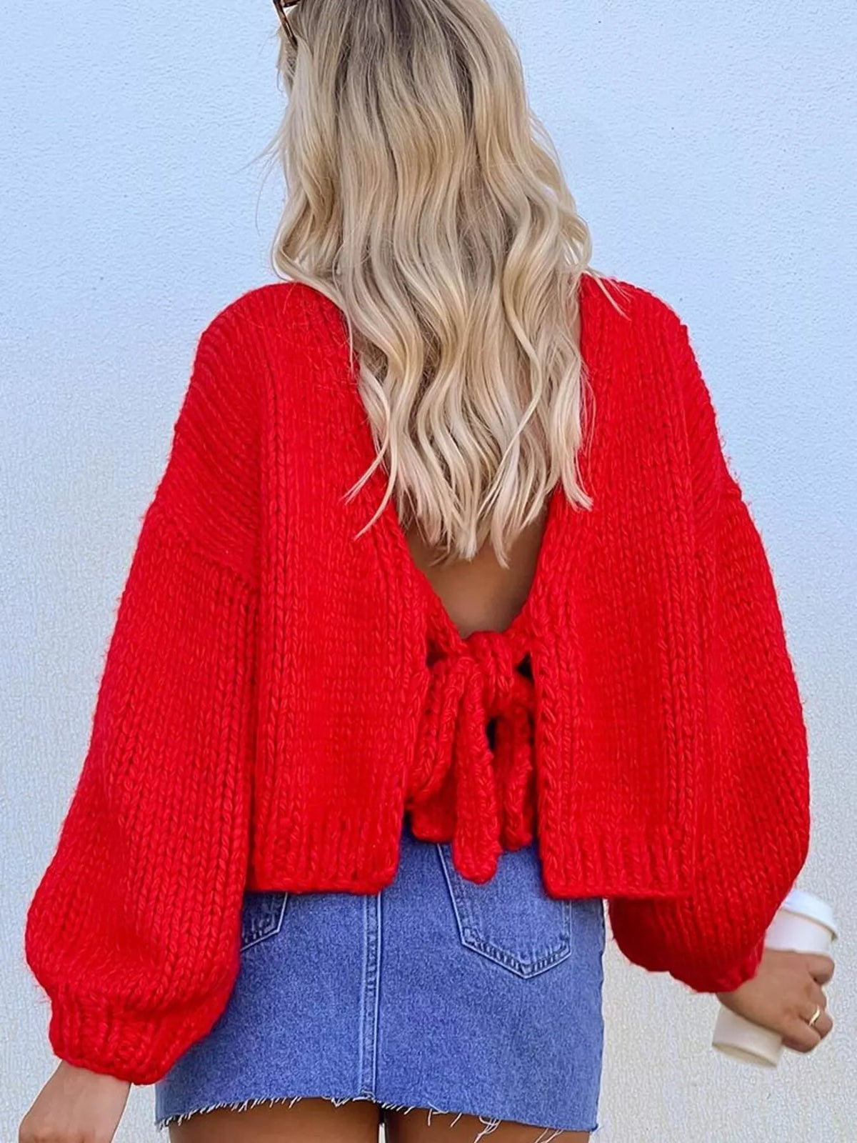 Chunky knit cardigan in cream