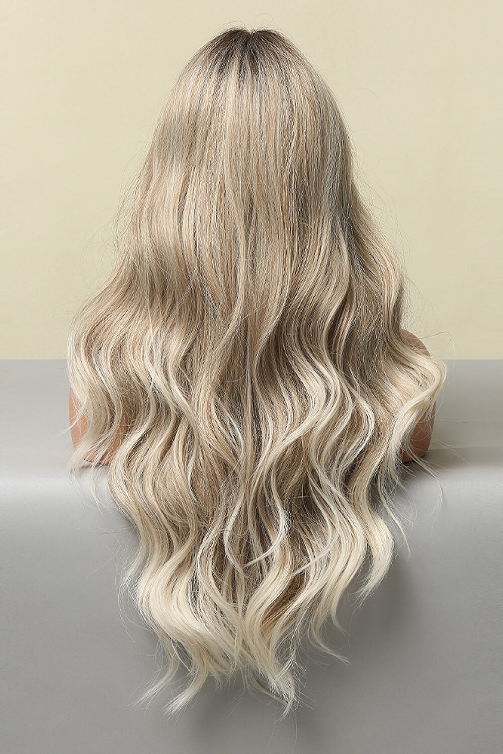 Long wavy wig side profile