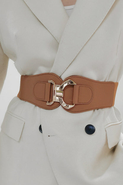Alloy Buckle Elastic Belt - Fashorio