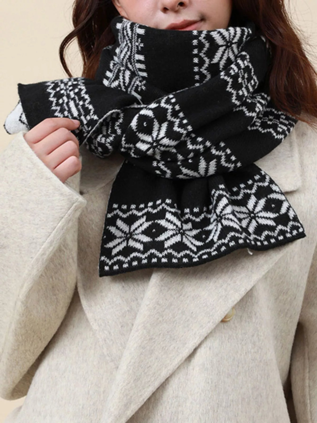 Christmas Snowflake Knit Scarf, view 19