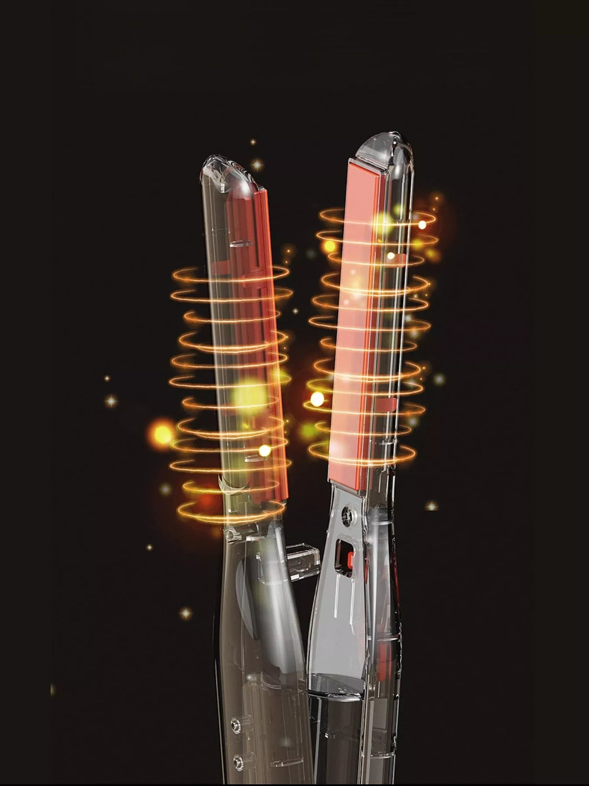 Hair straightener held in hand