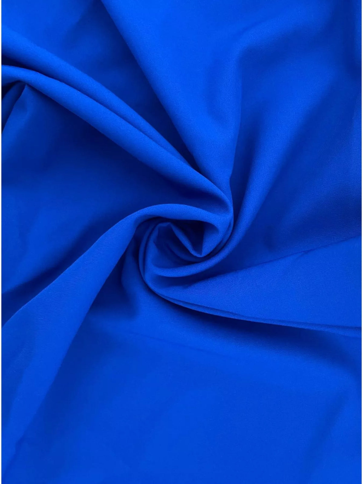 Coordinated blue ruffle crop top and pants side view