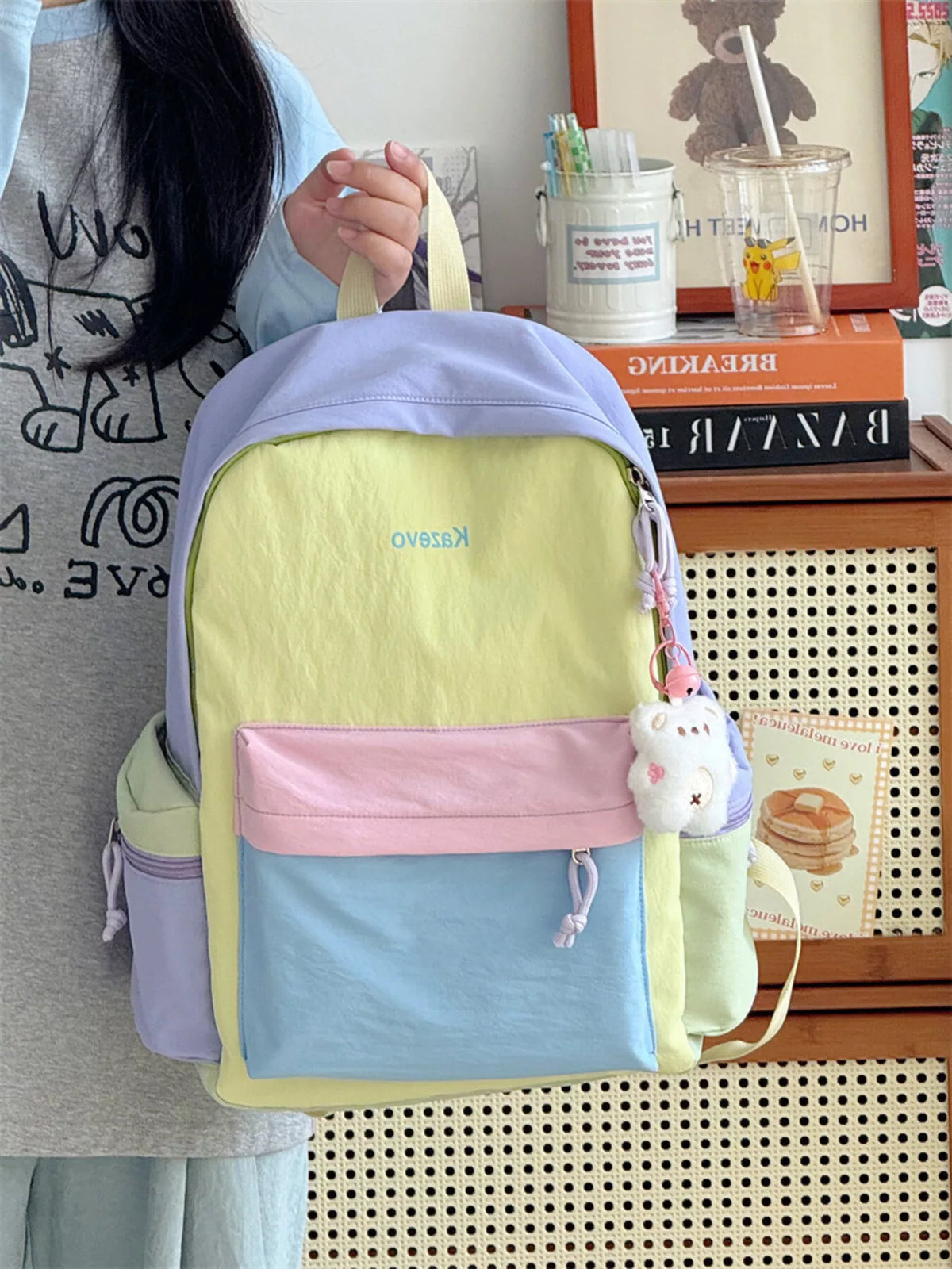 Pastel yellow backpack side profile