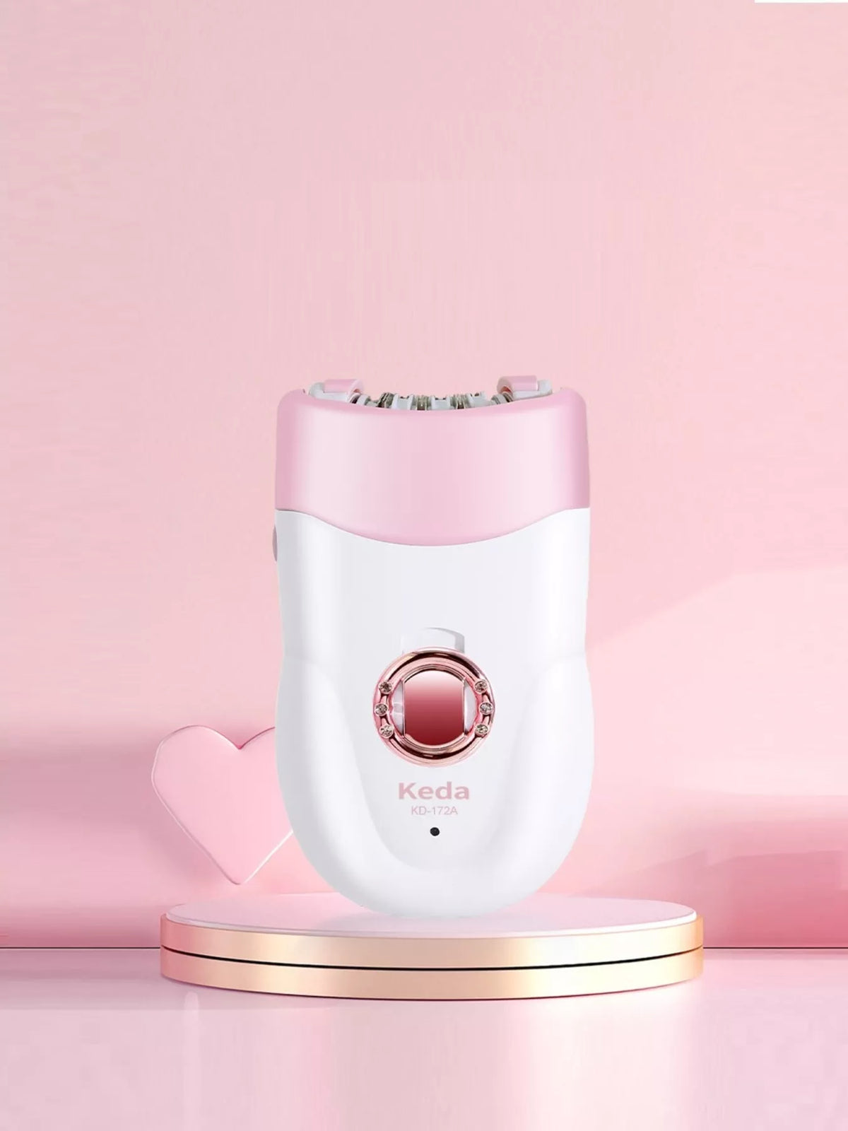 Portable electric hair remover in white