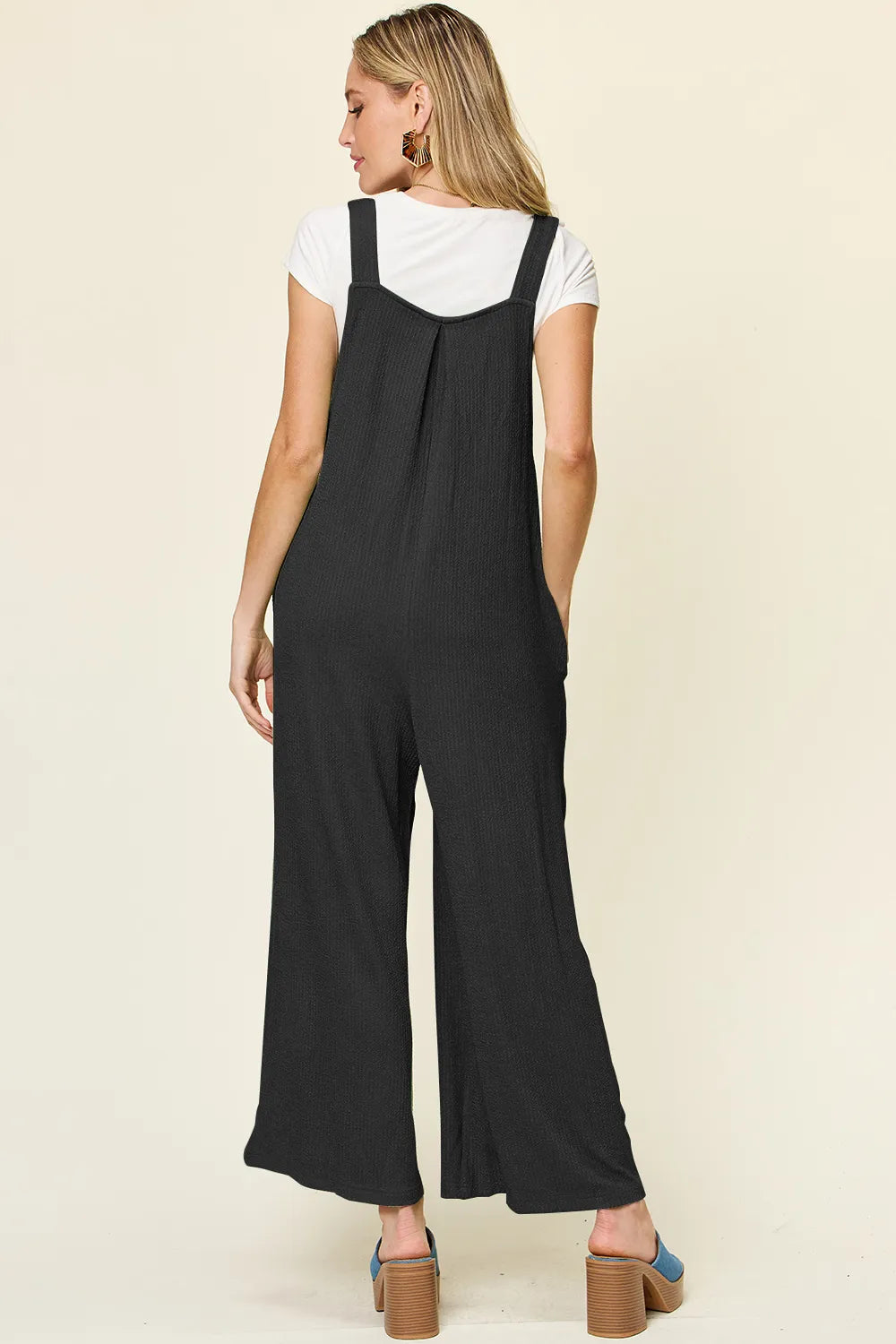 Overall strap detail close up