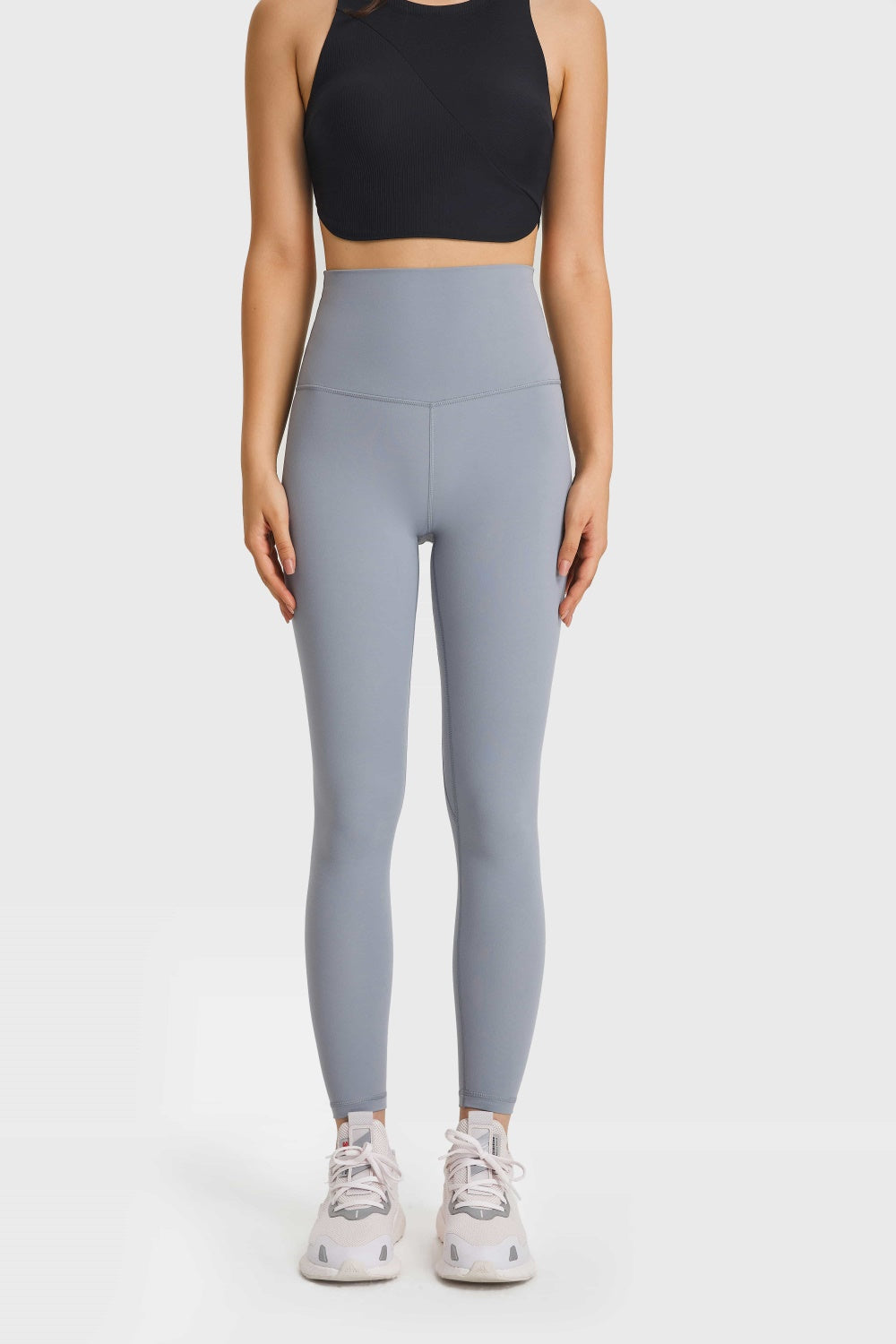 Millennia Ultra Soft High Waist Leggings Gray - Fashorio