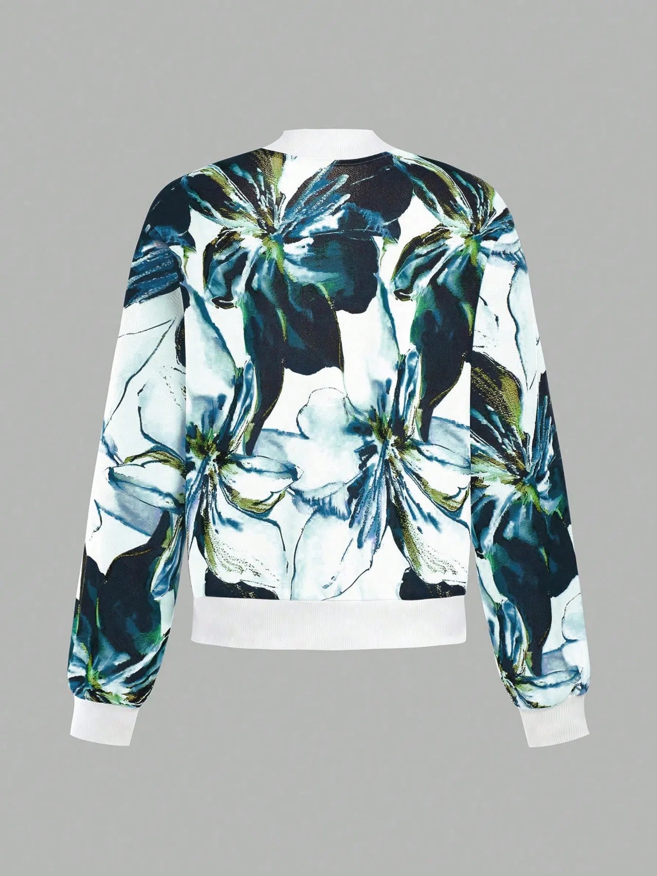 Printed Zip-Up Long Sleeve Jacket – Lightweight Casual Layer - Fashorio