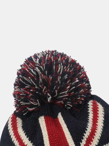 Roll Rim US Flag Knit Hat - Fashorio