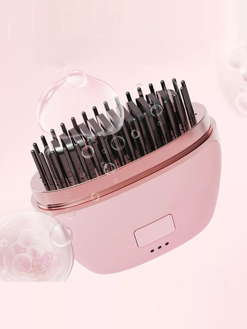 Portable heated straightening comb front view