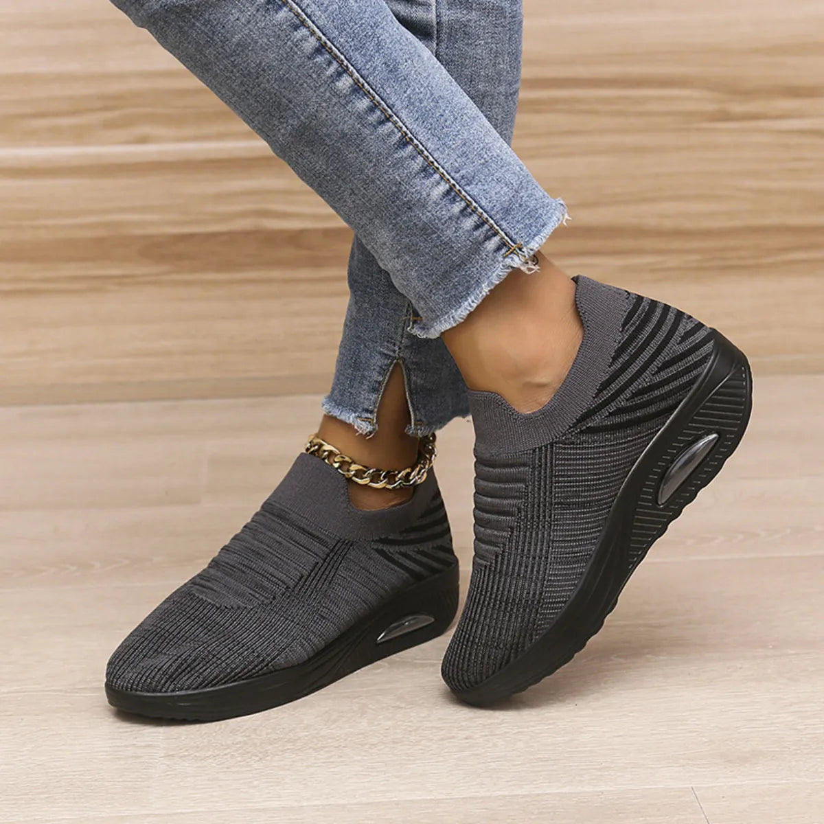 Breathable Mesh Wedge Sneakers - Fashorio