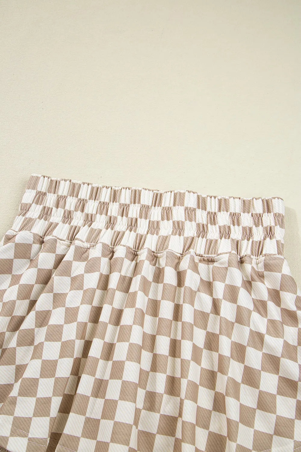 Checkered Long Sleeve Top and Skirt Two Piece Set view 9