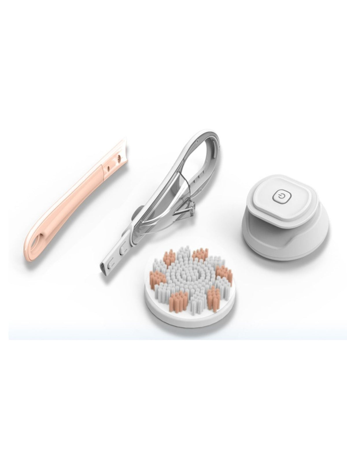 Body brush held in hand