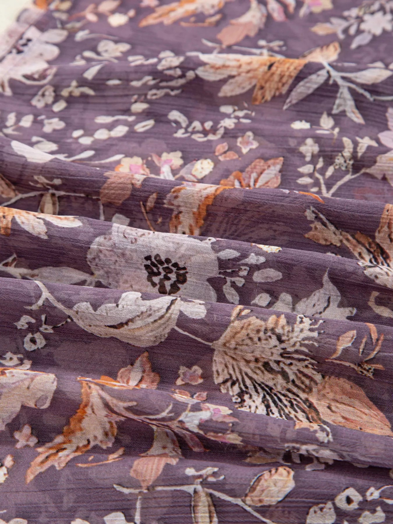 Floral Print Tie Neck Blouse - Fashorio