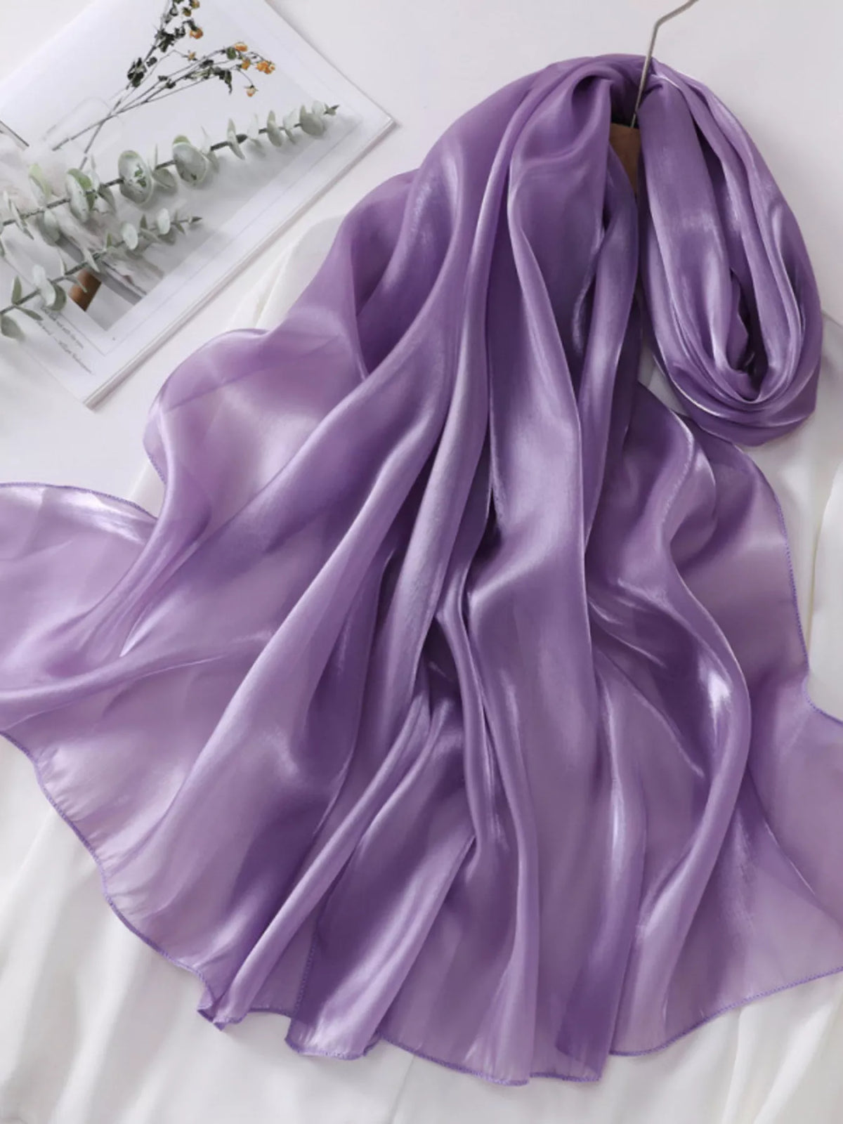 Solid color organza scarf color option two