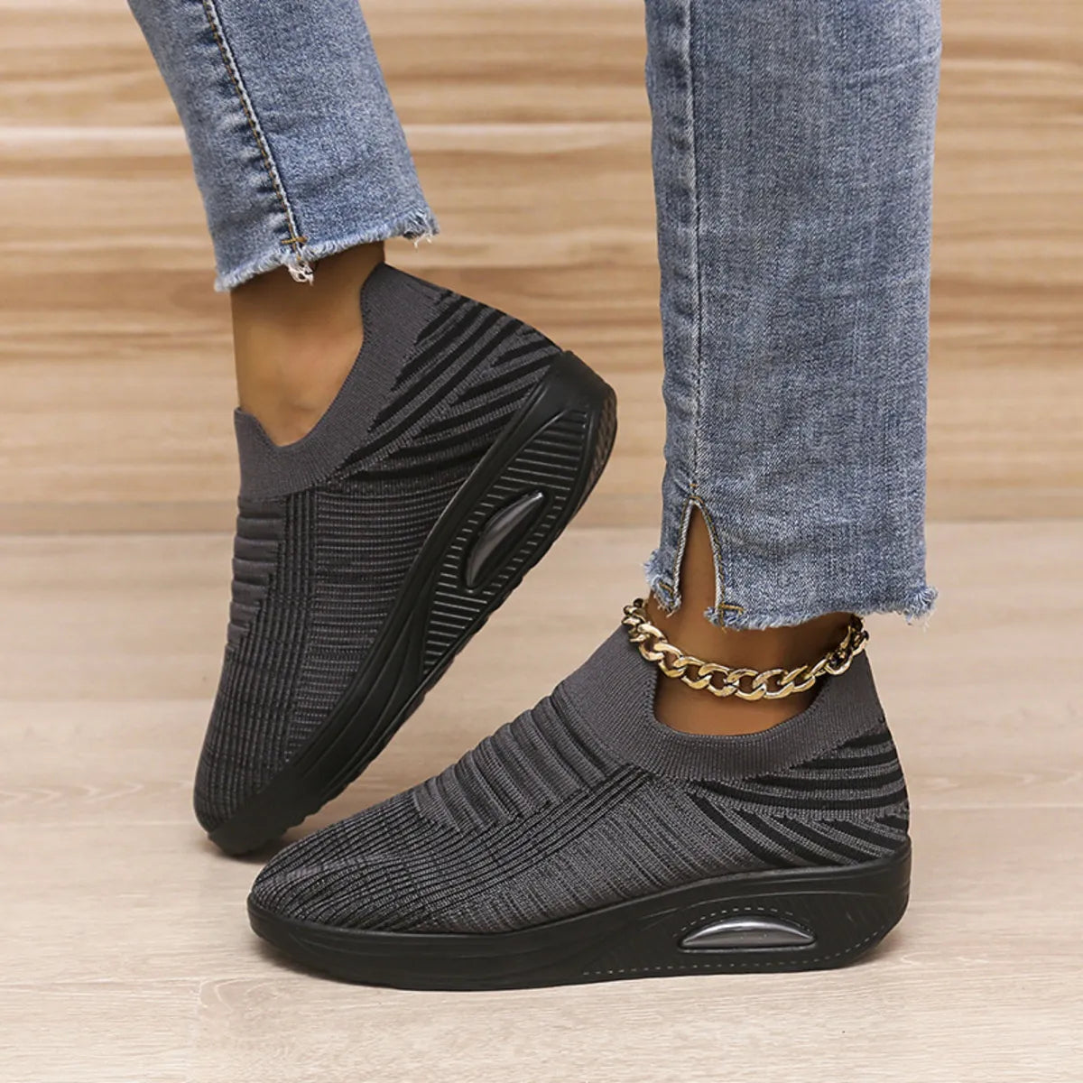 Breathable Mesh Wedge Sneakers - Fashorio