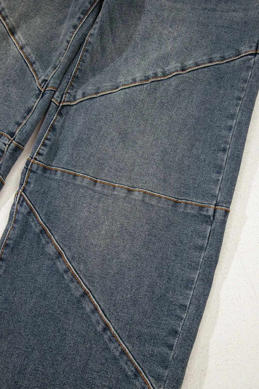 Exposed Stitching Loose Straight High Waist Jeans, view 10