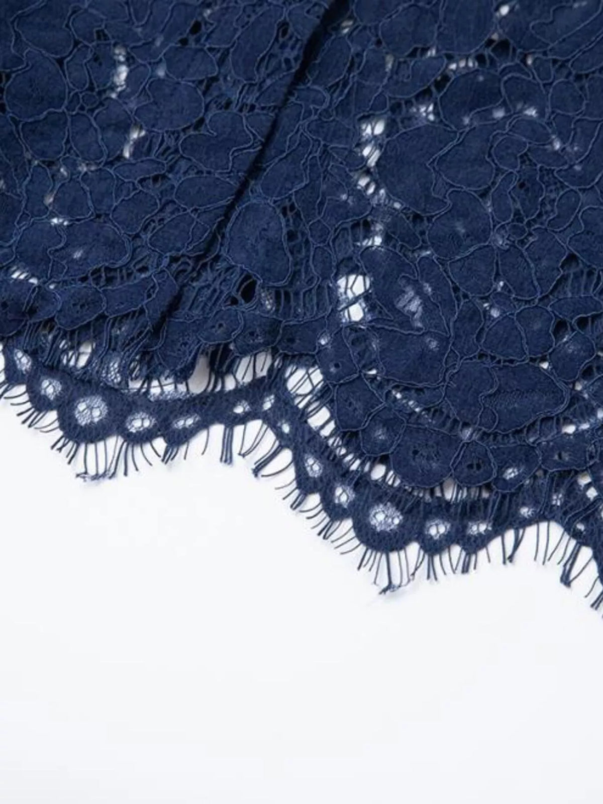 lace button down midi dress fabric close up