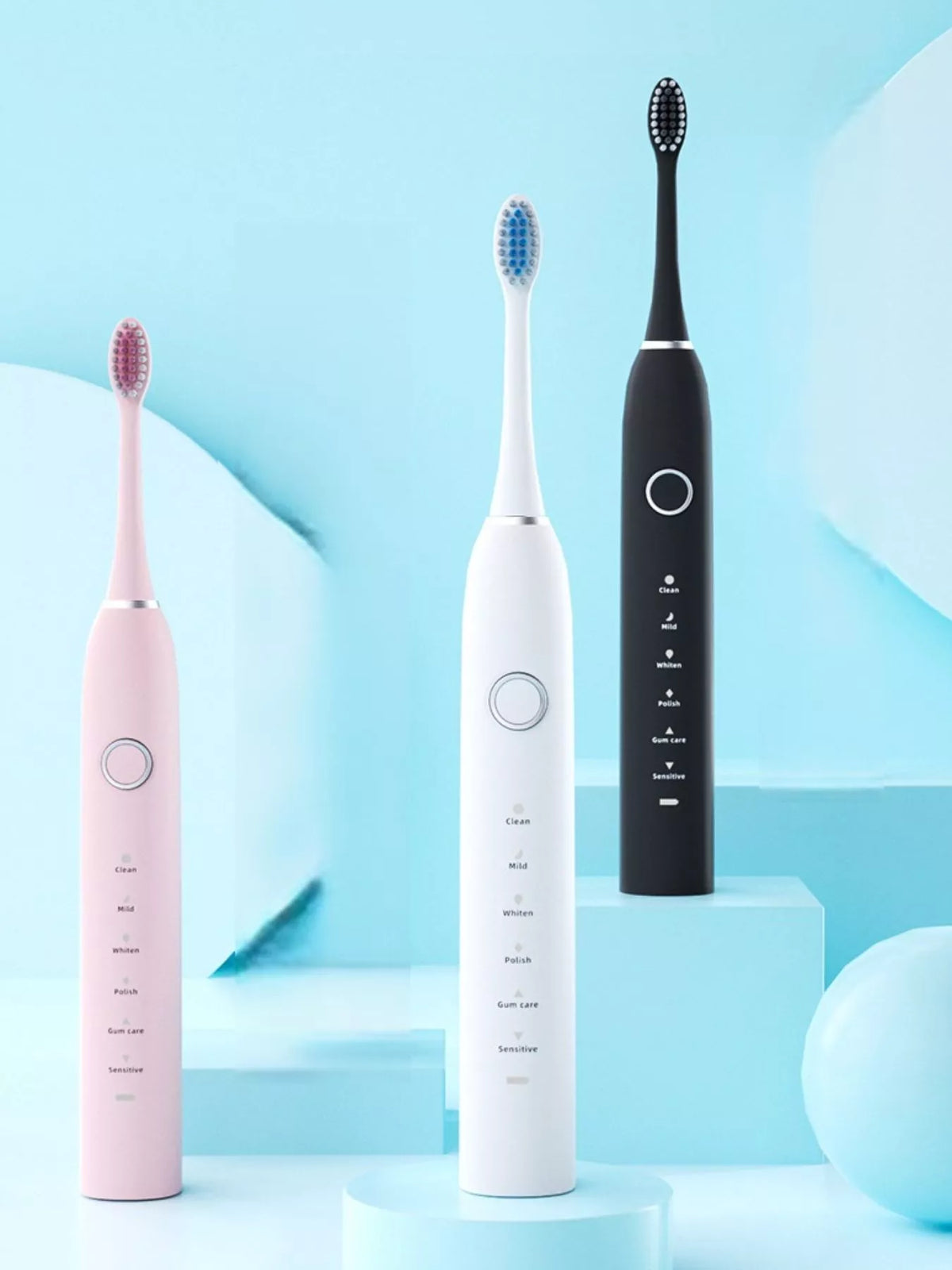 Electric toothbrush in white
