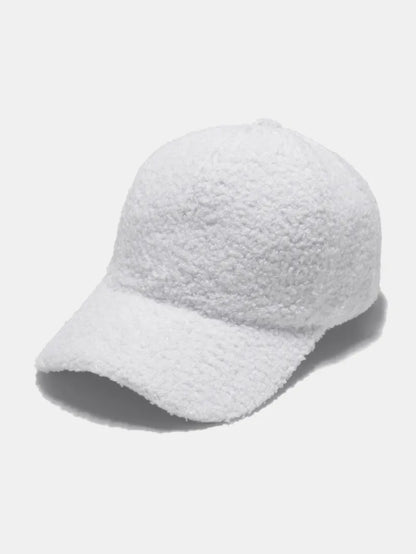 Sherpa Solid Color Baseball Cap White One Size - Fashorio