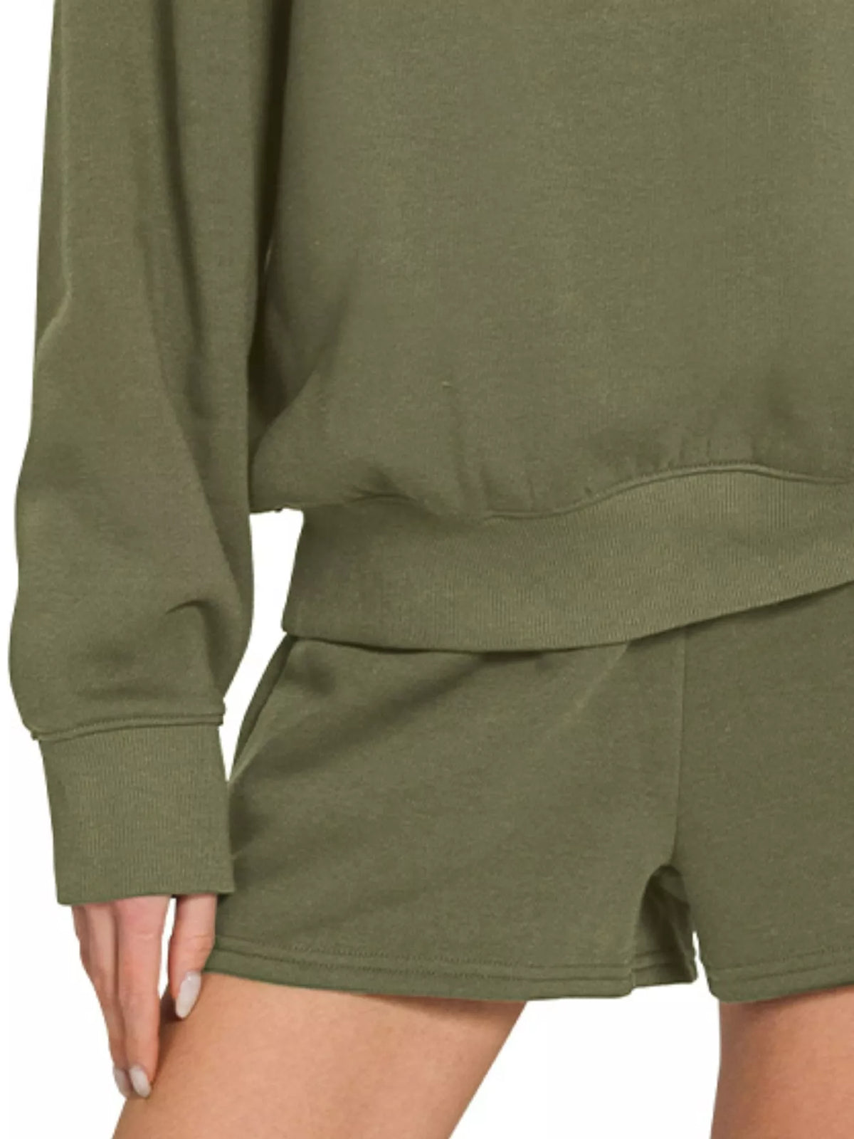Fleece two piece lounge set side view
