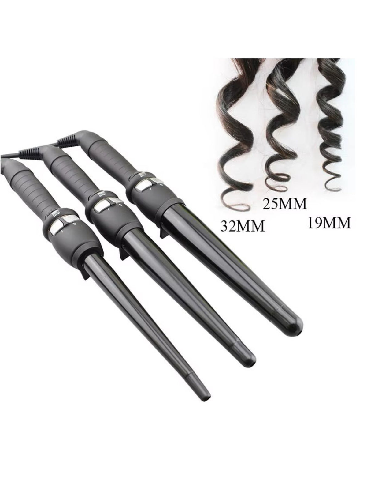 Adjustable temperature curling iron