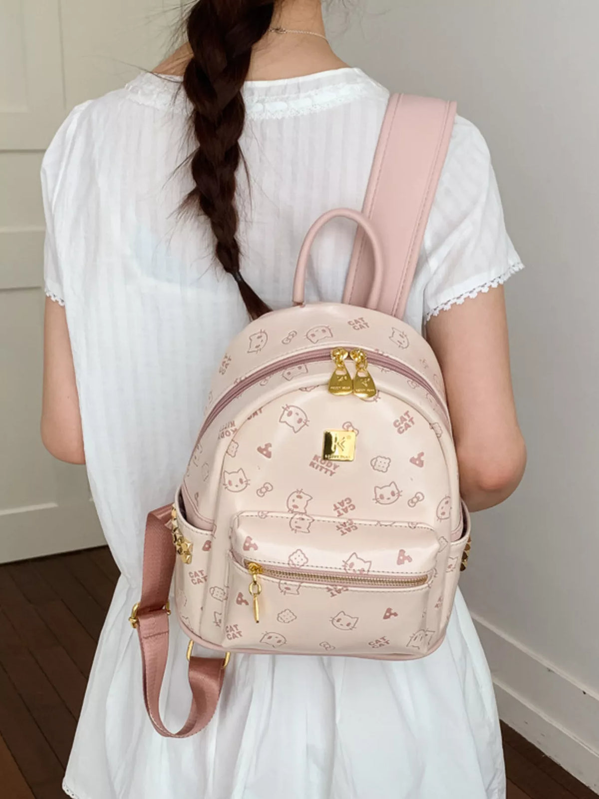 Cartoon mini backpack side profile