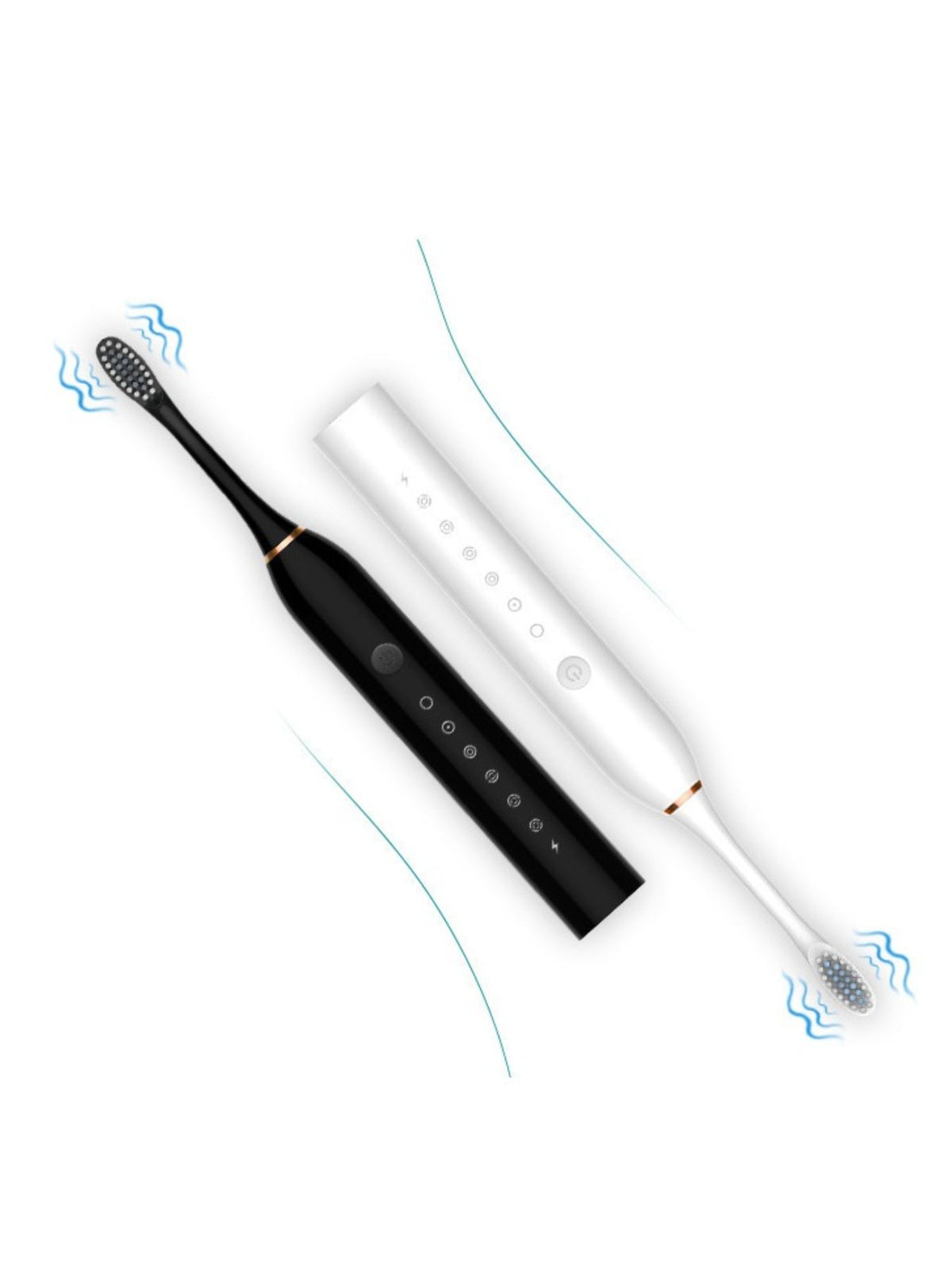 Electric toothbrush standing upright