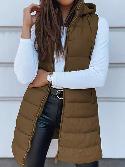 Zip Up Hooded Winter Coat - Fashorio
