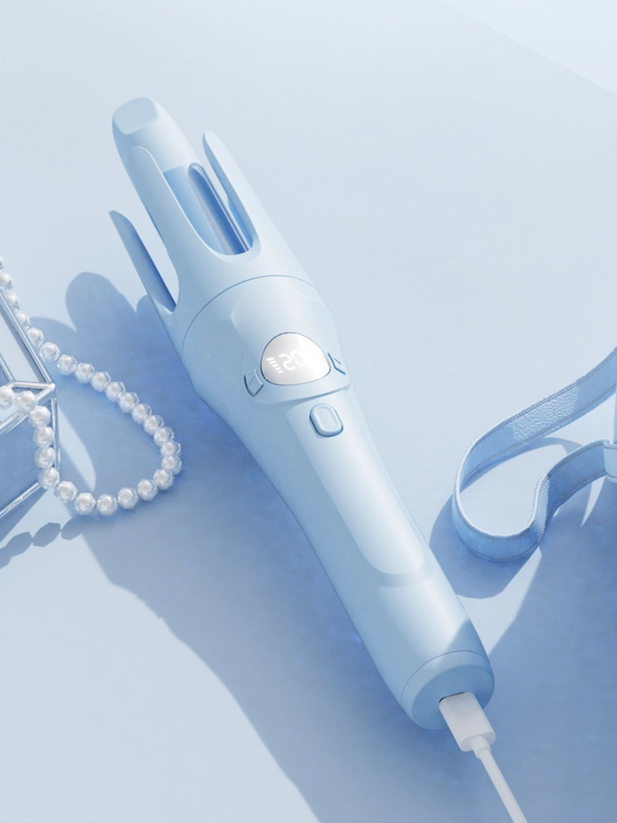 Curling iron control buttons detail