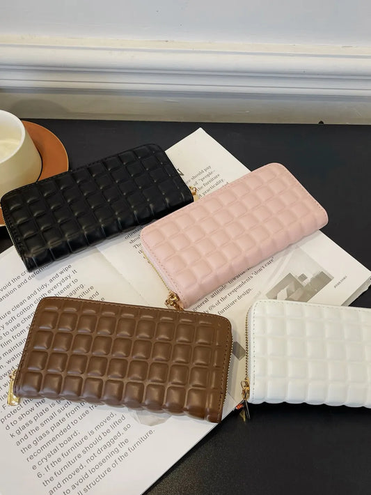 PU Leather Solid Color Wallet - Fashorio