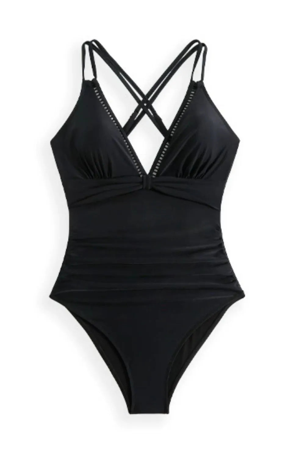 Light yellow spaghetti strap swimsuit
