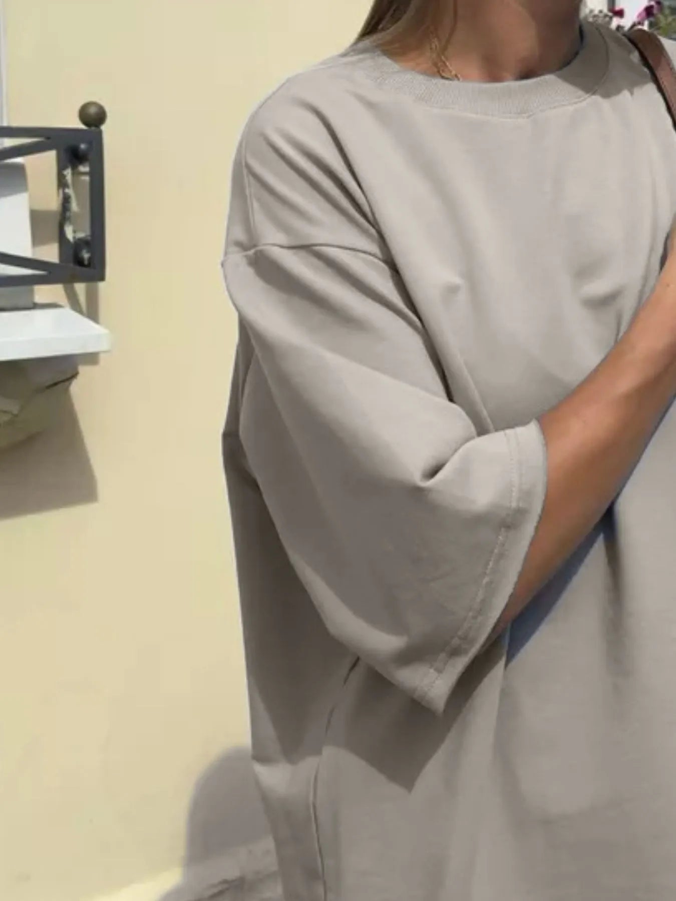 Round Neck Half Sleeve Oversized T-Shirt - Fashorio