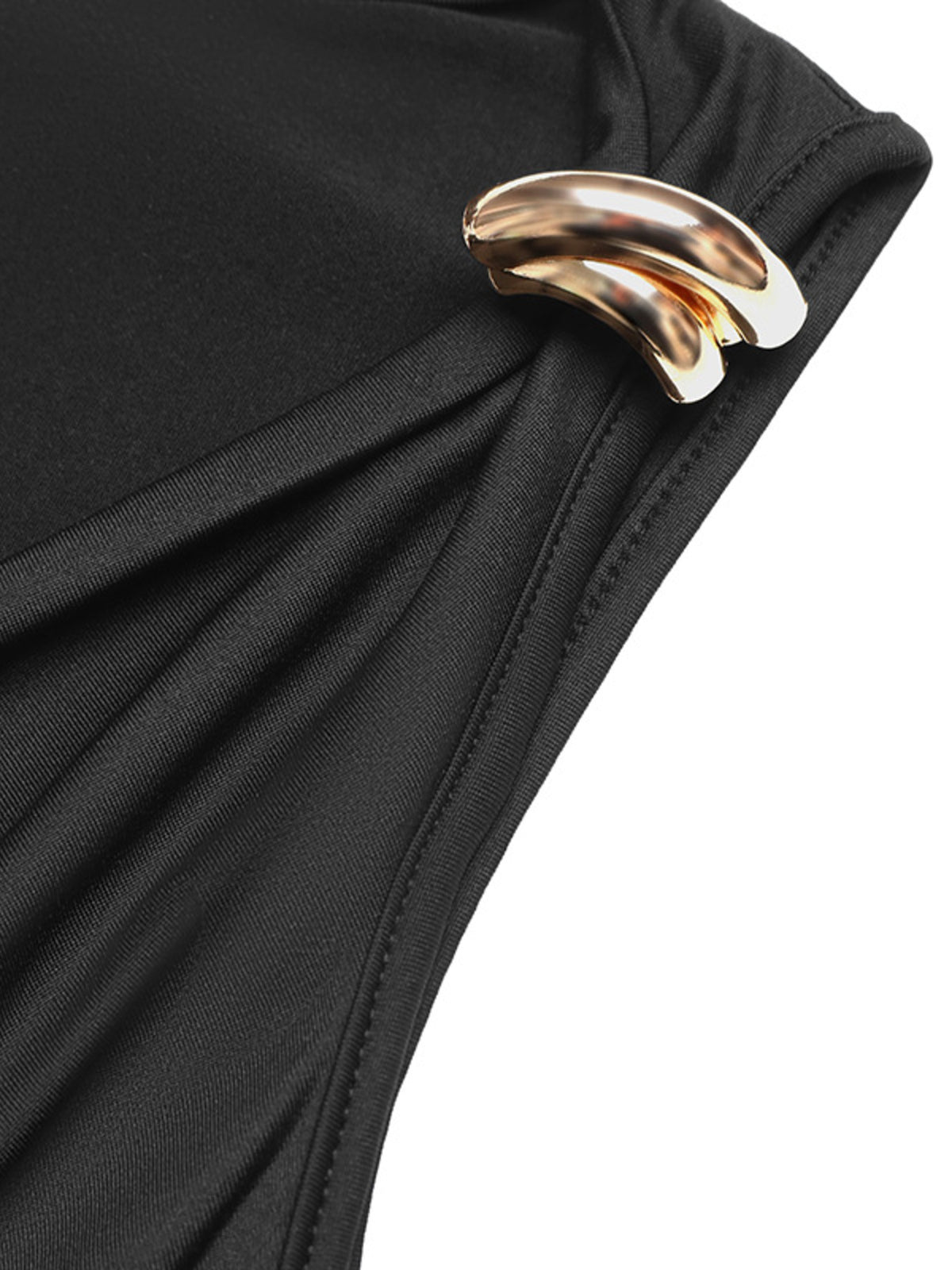 Black bodysuit full length styling view