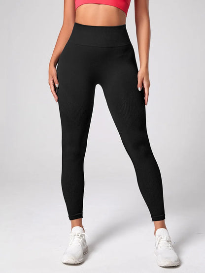 High Waist Active Leggings Black - Fashorio