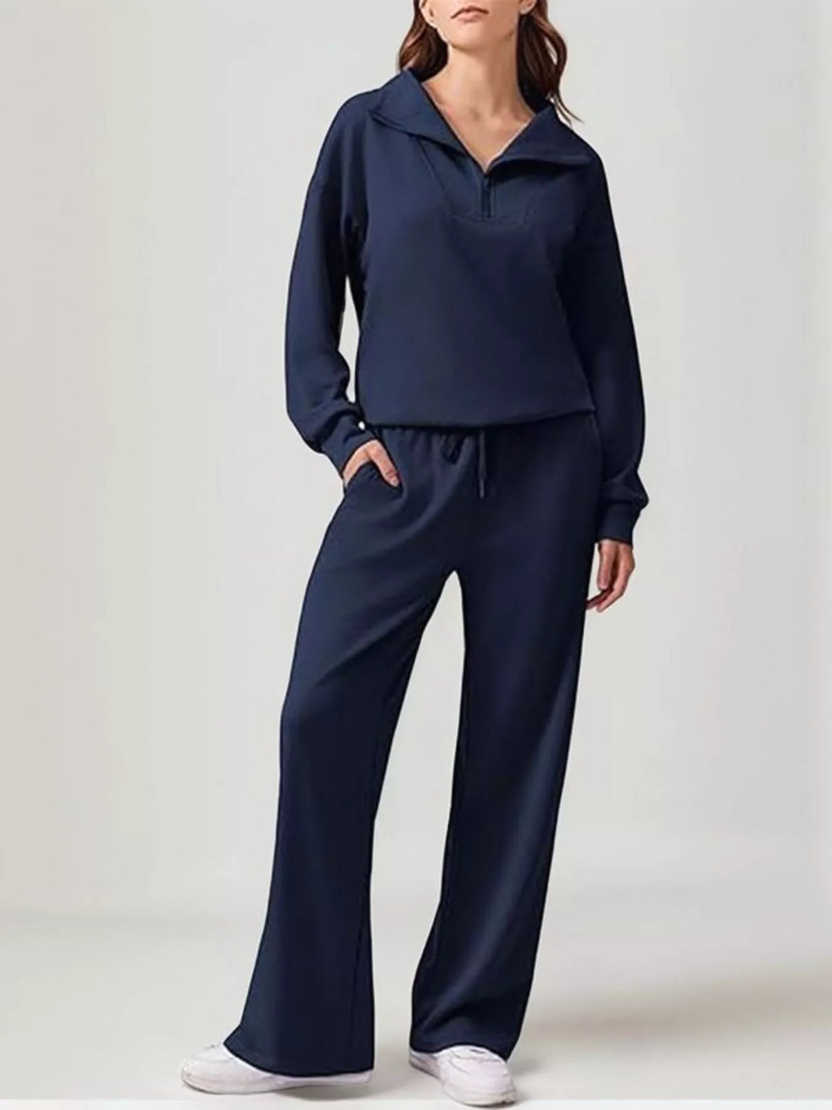 Quarter Zip Top and Pants Set, view 16