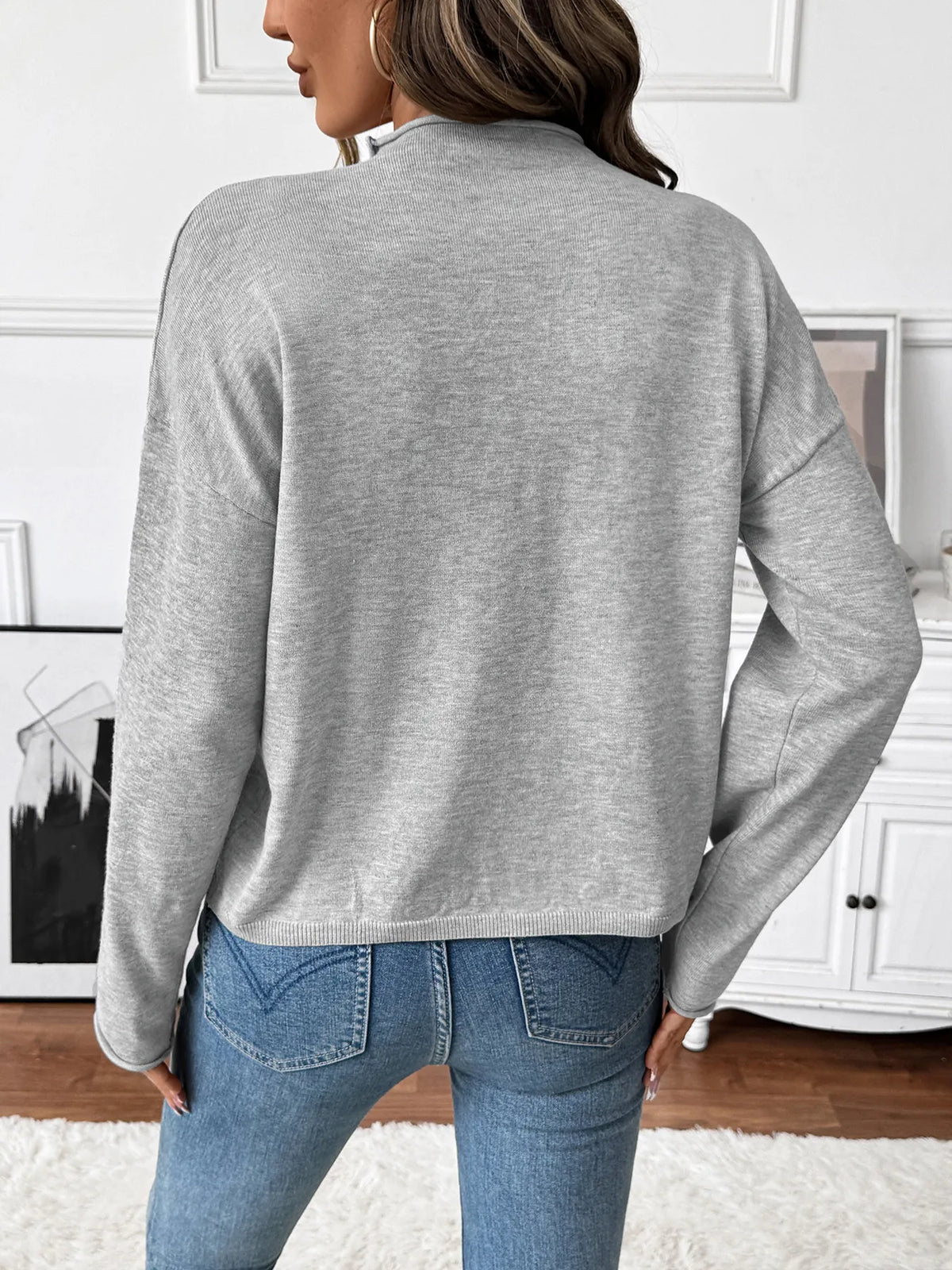 Button front cardigan back view