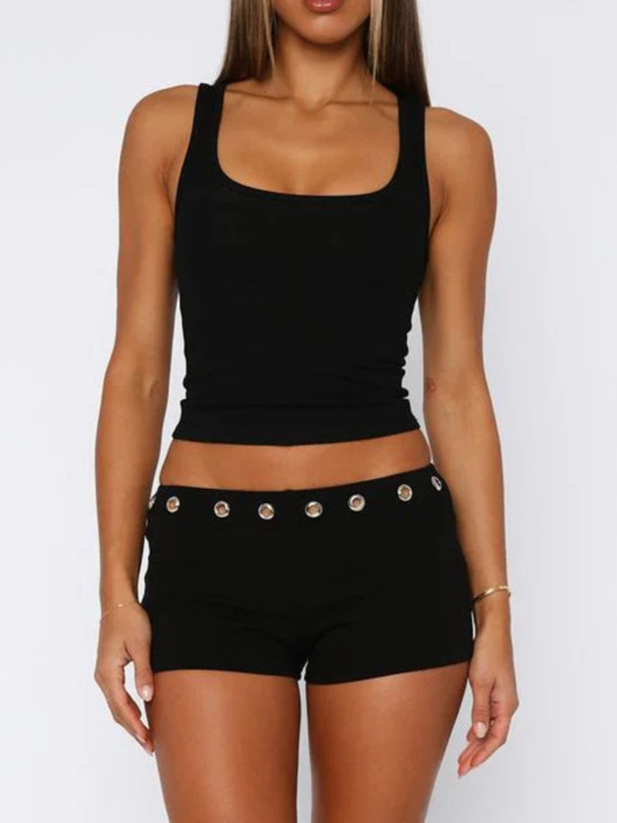 Matching tank and shorts set side view