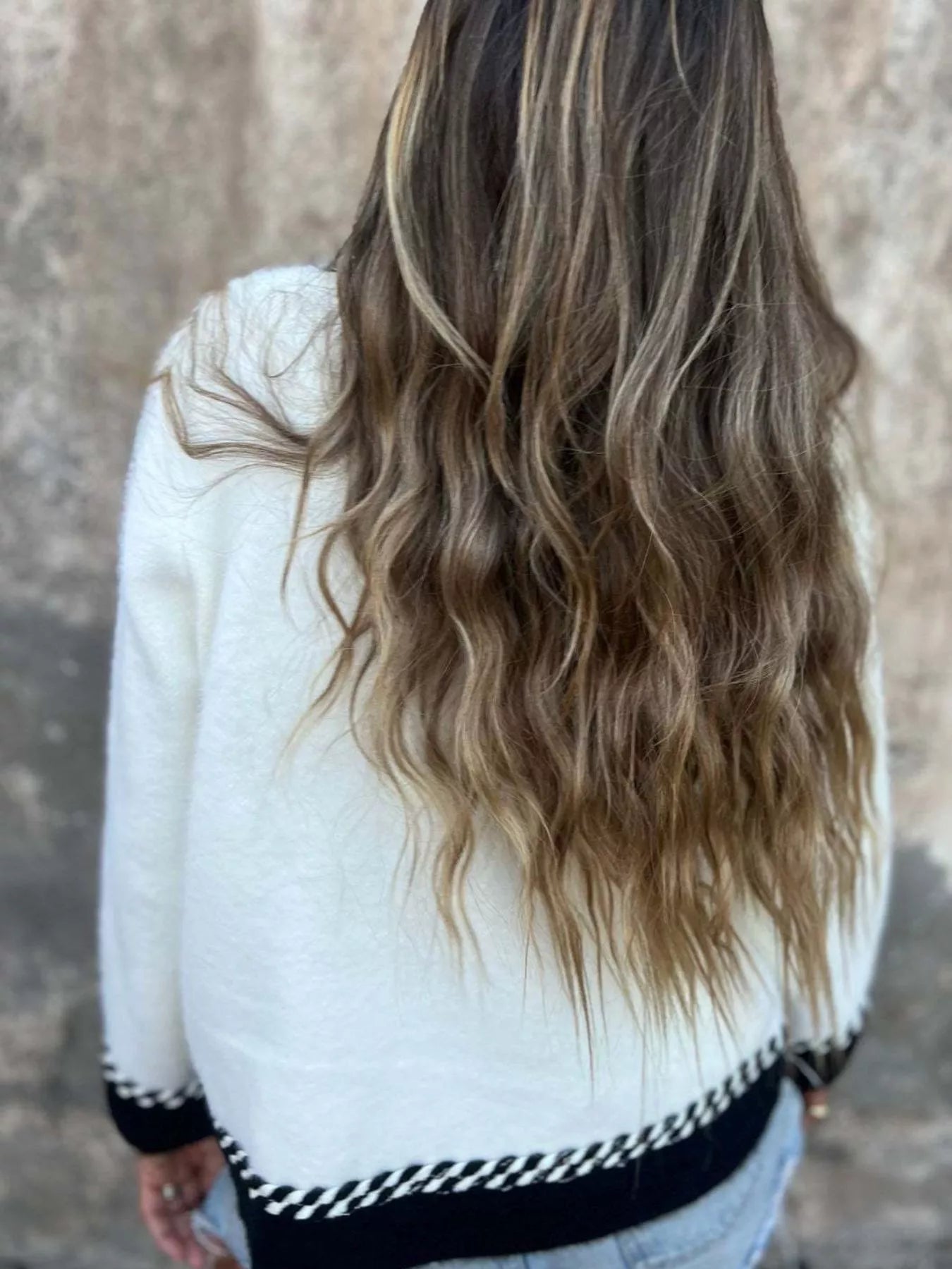 Contrast Trim Button Up Cardigan - Fashorio